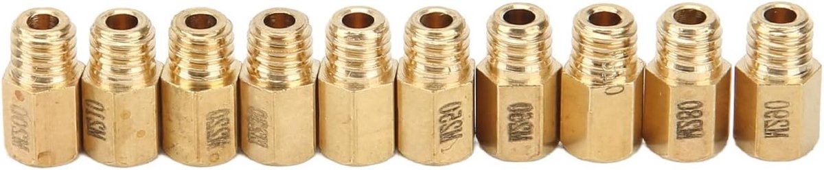 Complete Set van 10 Stuks Carburetor Sprayers van Messing - Vervangingsonderdelen voor VM TM TMX Carb 200-290, Hoogwaardige Prestaties en Duurzaamheid