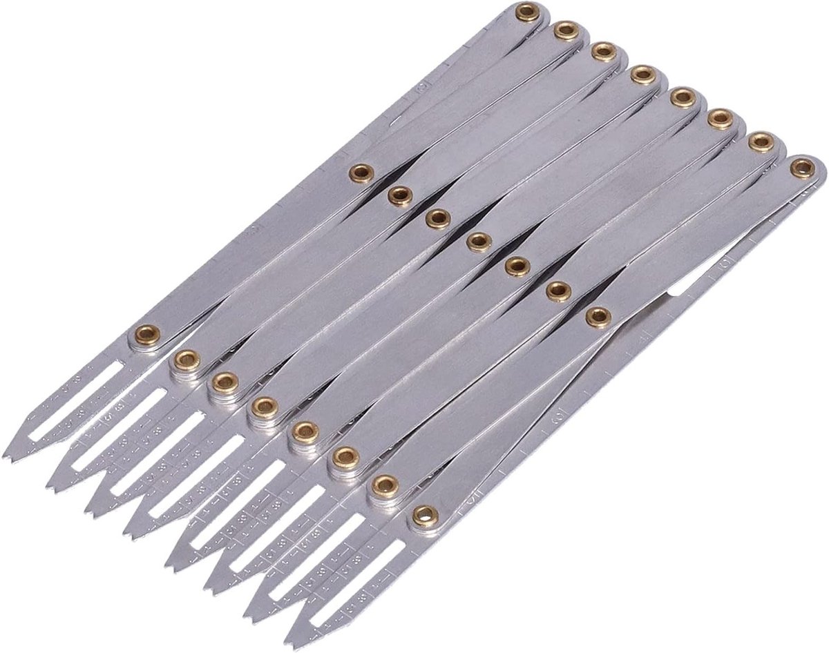 Verstelbare Naai Meter met Buttonhole Spacer van Aluminium - Ideaal voor Huishoudelijk Gebruik, Naaiprojecten en Precisie Metingen