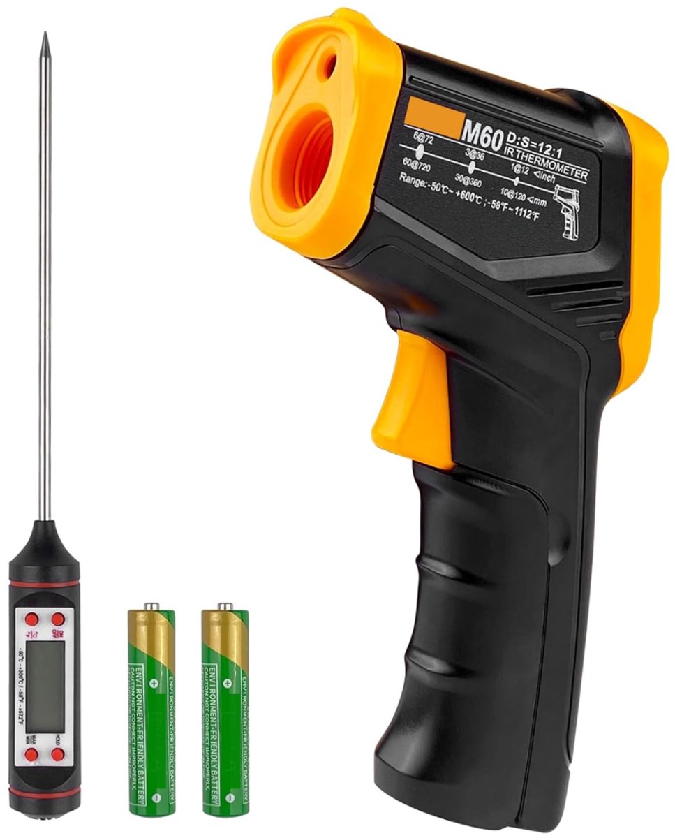 HEZIVO® Infrarood Thermometer - Temperatuur meter laser - Voorhoofd - Digitaal - -50 °C tot 600 °C