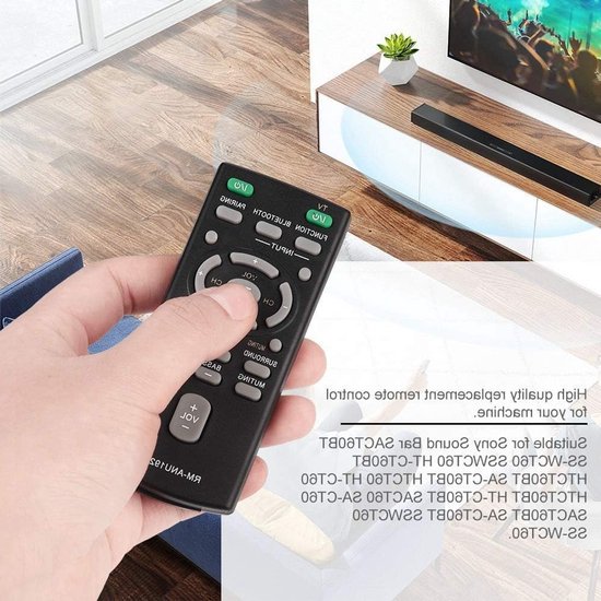 Dailygoody - Afstandsbediening - 8M Bereik - Geschikt voor Sound Bar - Compact Formaat - Ideaal voor Thuisgebruik - Eenvoudig in Gebruik - Voor Divers van Merkloos — afbeelding 5
