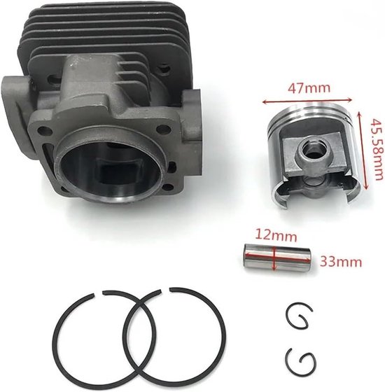 Cilinder Zuigerkit - Motor Onderdelen - Beton Zaag Reparatie - Nauwkeurige Pasvorm - 47mm — afbeelding 3