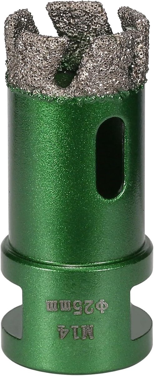 Diamant Boor - Gatzag Steen - Tegels Boren - Vacuüm Gelast - 25 mm M14 - Groen