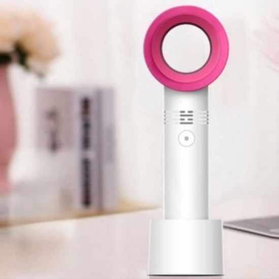 Draagbare handventilator oplaadbaar wit, mini ventilator met USB, handwaaier voor persoonlijke verkoeling