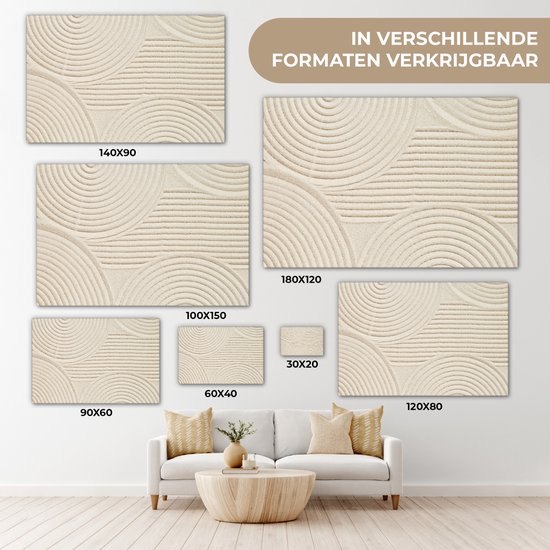 Modèle de peinture sur toile - Abstrait - Wit - 120x80 cm - Décoration murale