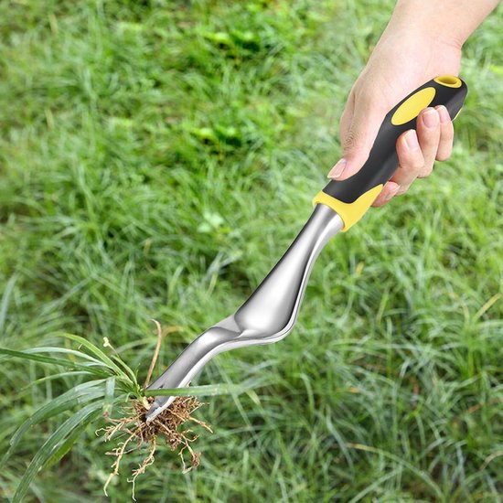 Hand onkruidtrekker tuingereedschap - Buigvast met V-vormige vorken, ergonomisch handvat voor eenvoudig onkruid verwijderen en wortels graven — afbeelding 2