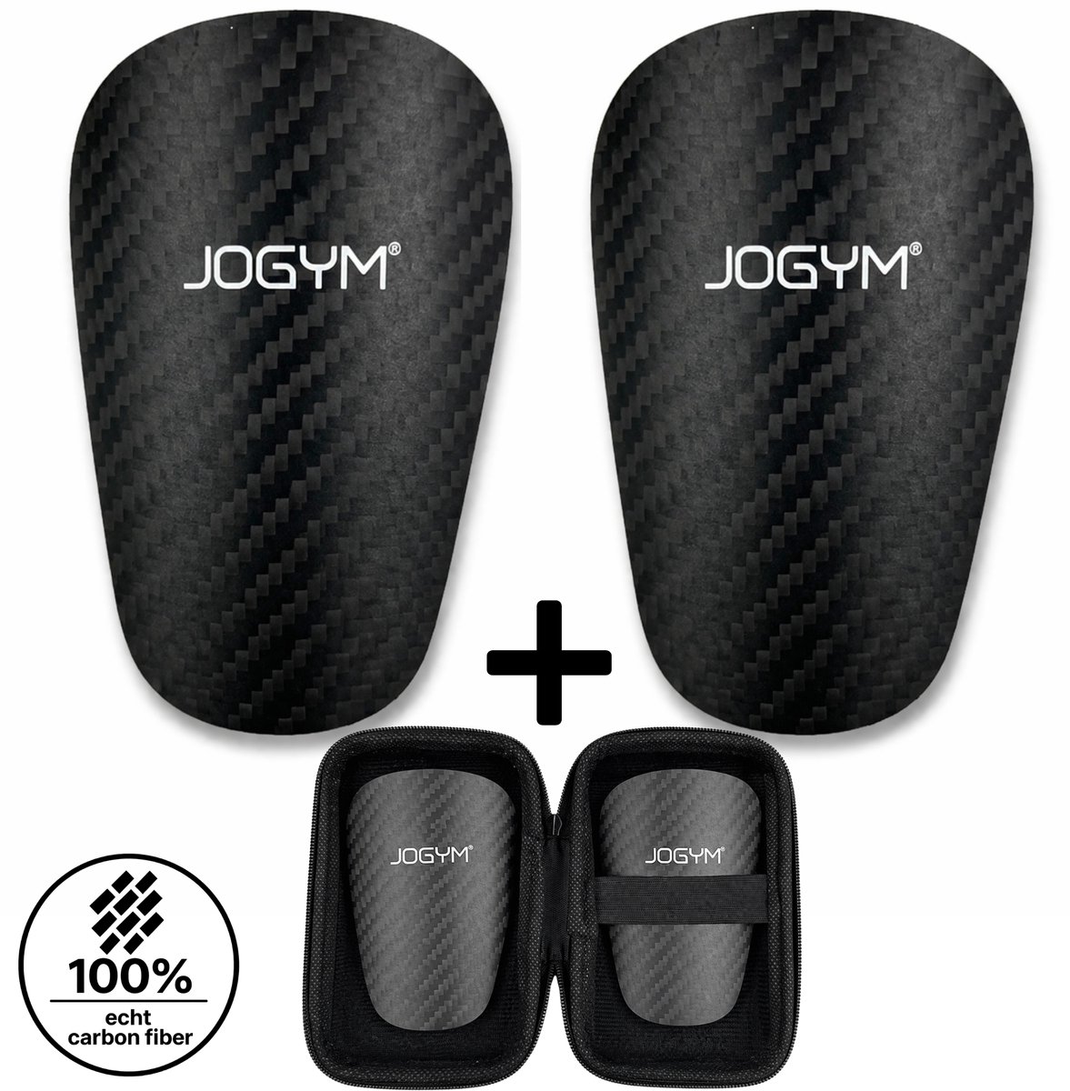 JOGYM® - Mini Scheenbeschermers Voetbal – 100% Echte Carbon Scheenbeschermers voetbal - Ingebouwde Scheenbeschermer - Extra Sterk - Kind – Voetbal Accesoires - Voetbal Spullen - Lichtgewicht Mini Shin Pads – 10x6 CM - Inclusief Opberg Etui 1 - Paar
