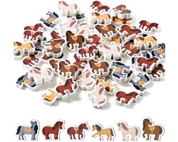 60 stuks Mini Gummetjes in Paardenvorm voor Kinderen - Feestartikelen en Schoolbeloningen