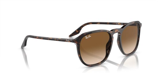 Vierkante Zonnebril Havana Transparant Bruin 55mm - Klassiek Model met Keyhole Brug — afbeelding 2