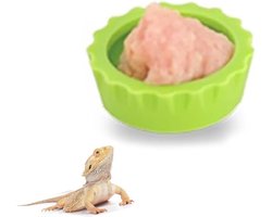 Voedselschaal set van 6 kleurrijke siliconen kommen, praktische voedselcontainers voor reptielen, hagedissen en baardagaam