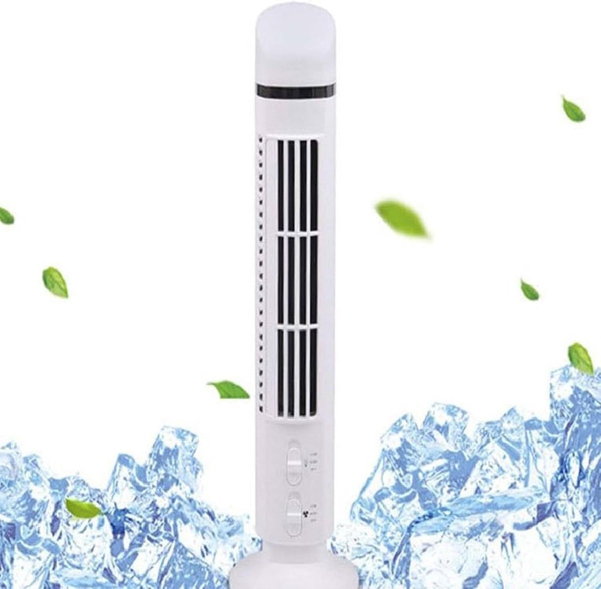 Torenventilator Bladloos - Staande Ventilator - Persoonlijke Koeling - Draagbaar USB Ontwerp - 40 Inch Hoogte - Wit – foto 4
