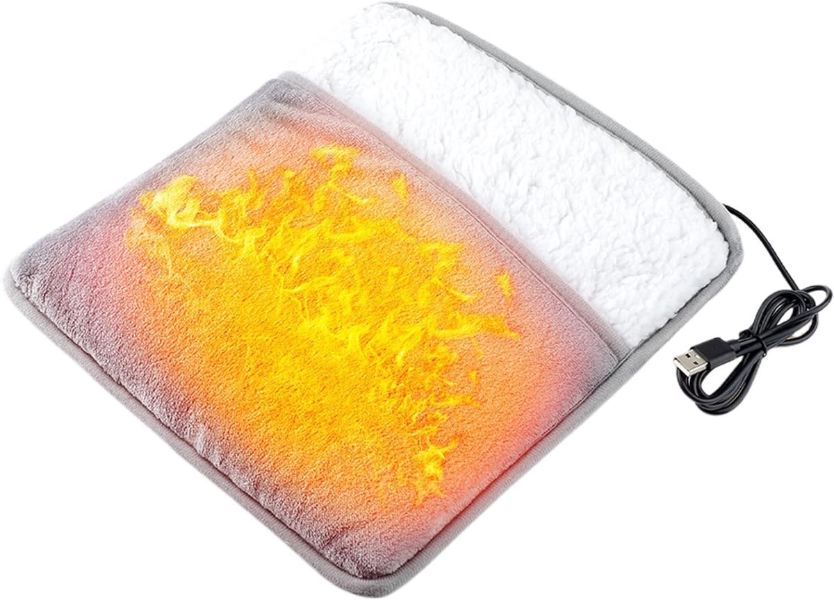 Elektrische Voetenwarmer - Warmtekussen - Ontspanning Thuis - Wasbaar en Afneembaar - 29 x 29 x 3.5 cm