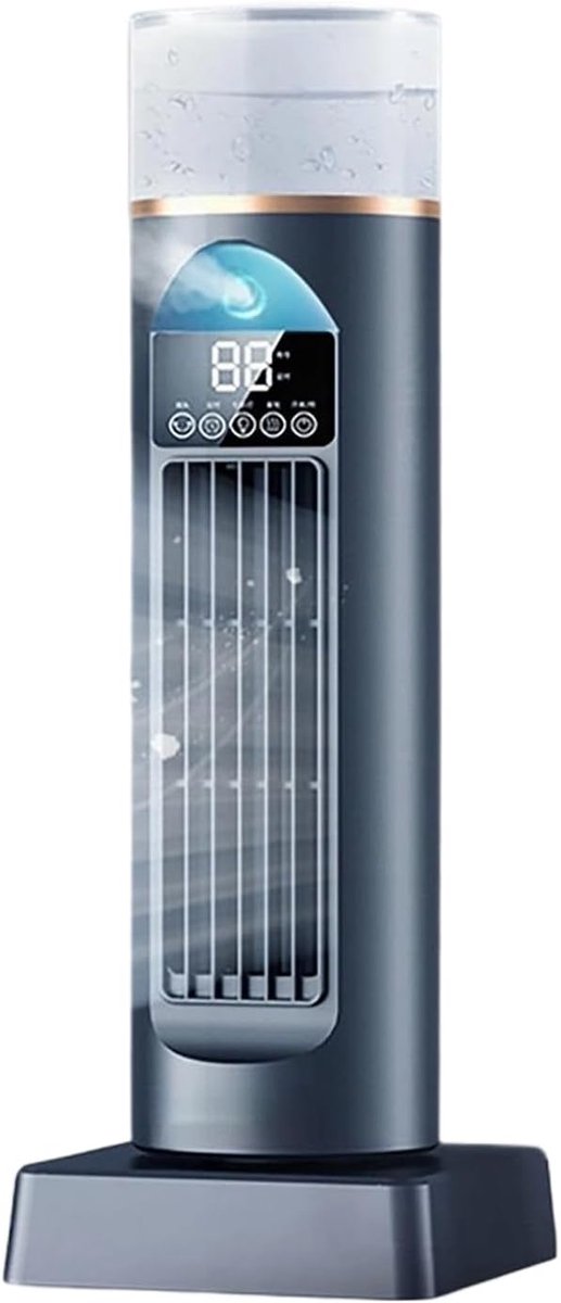 Torenventilator - Staande ventilator - Slaapkamer verkoeling - Stille werking onder 36 dB - 12x34.5 cm - Zwart
