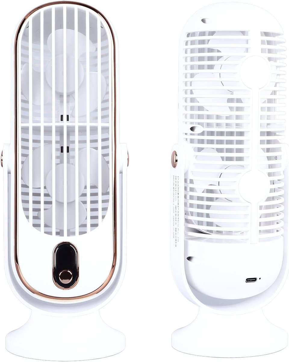 Tafelventilator - Bureauventilator Torenventilator - Snelle Koeling - Stil met 5 Snelheden - 27 x 10 x 9 cm - Wit