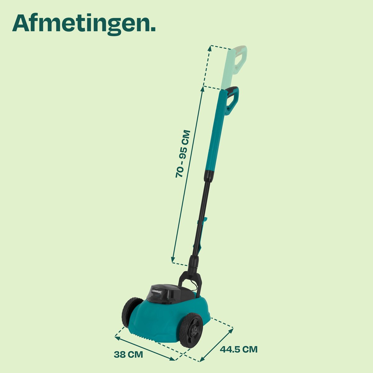 VONROC Mini Elektrische Grasmaaier 20V – 22 cm – Maaien en mulchen in één - Drie instelbare maaihoogtes: 30mm, 40mm, 50mm –- Incl. reinigingstool - Incl. 4.0Ah Accu en lader – foto 5