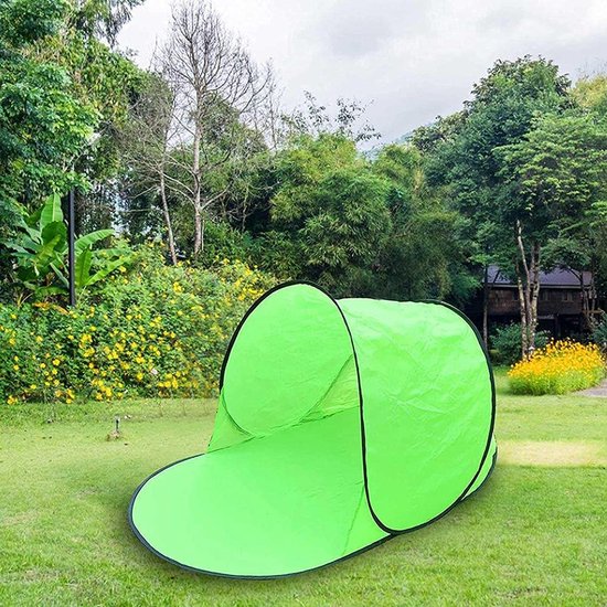 Pantoffelvormige zonneschermtent - Draagbare zonneschermtent - Pop-up tent - Opvouwbare tent - Luifel - Tent - 142*72*60 cm - Zonbescherming - Geschikt voor buitenactiviteiten, picknicks, kamperen, enz. - Groen — afbeelding 5