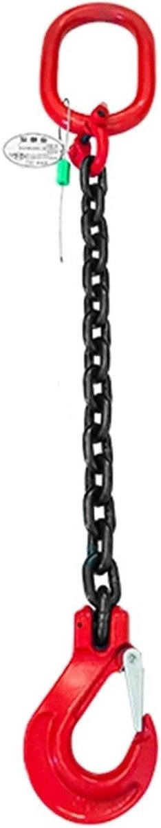 Hijsketting Enkelvoudig - Hefketting Staalkabel - Zware Ladingen Verplaatsen - Roestvrij Staal Constructie - 1 Meter Lengte - Zilver