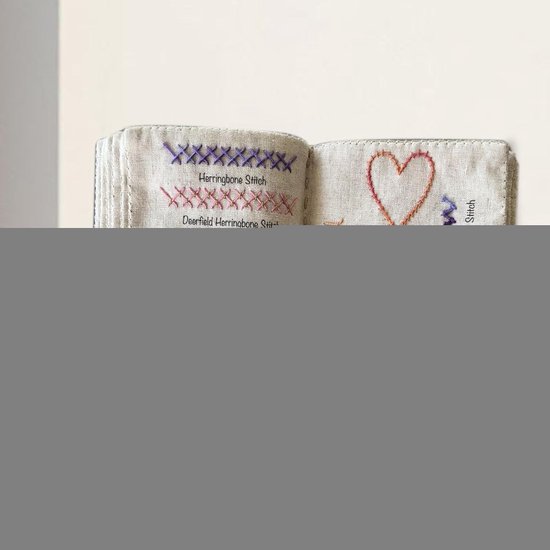 YNPQTDS Creatieve borduursteken boek - liefhebbers en beginners borduurinstructies boek voor naaiset, familie stiksels losse blad boek, losse bladeren naaiboek, linnen handwerkboek — afbeelding 4