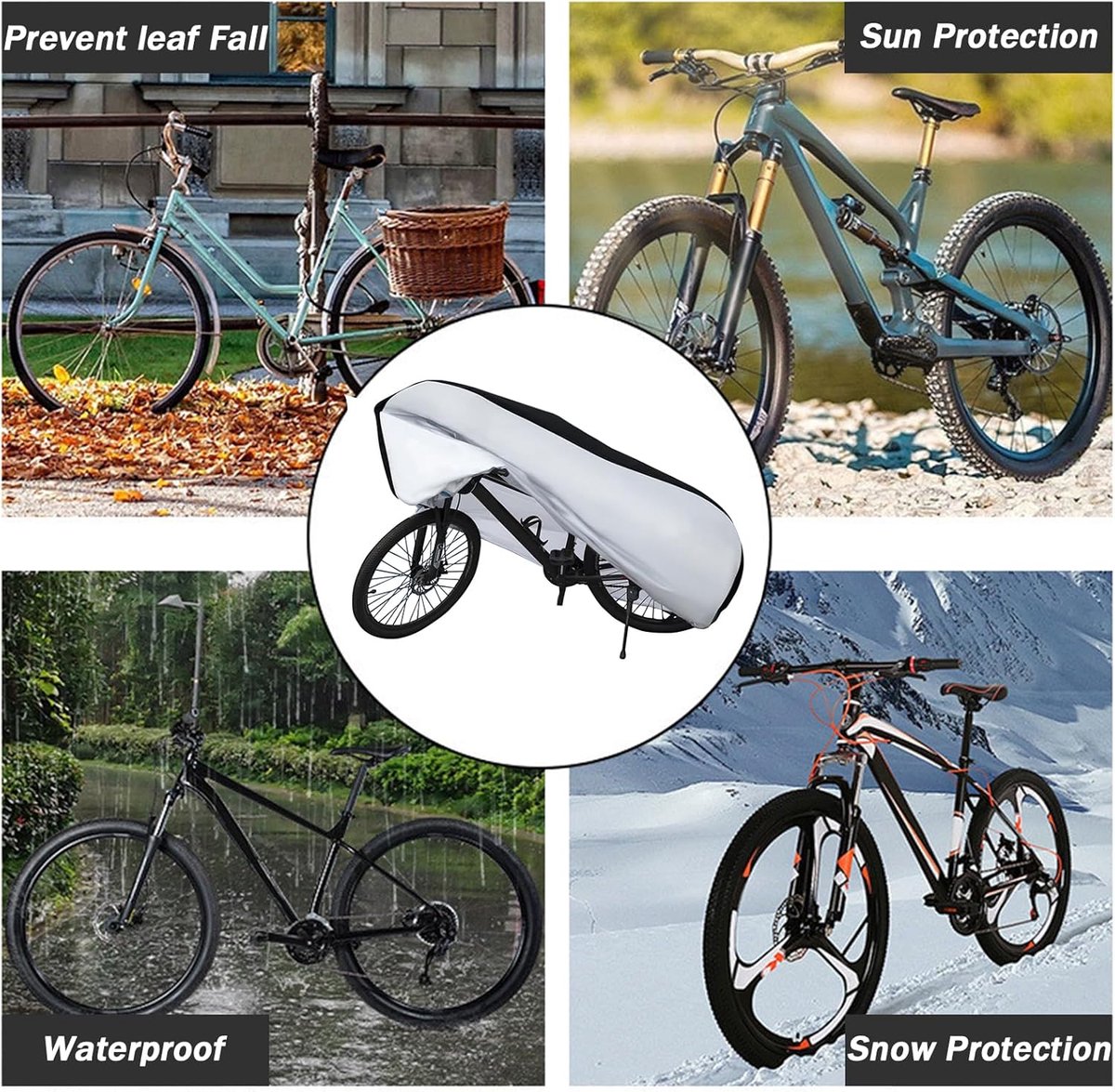 Fietshoes voor Trek Procaliber, Waterdichte Buitenfietshoes met Slotgaten en Opbergtas, Fiets beschermhoes, Geschikt voor Mountainbikes en Racefietsen,L 190 * 65 * 98CM – foto 2