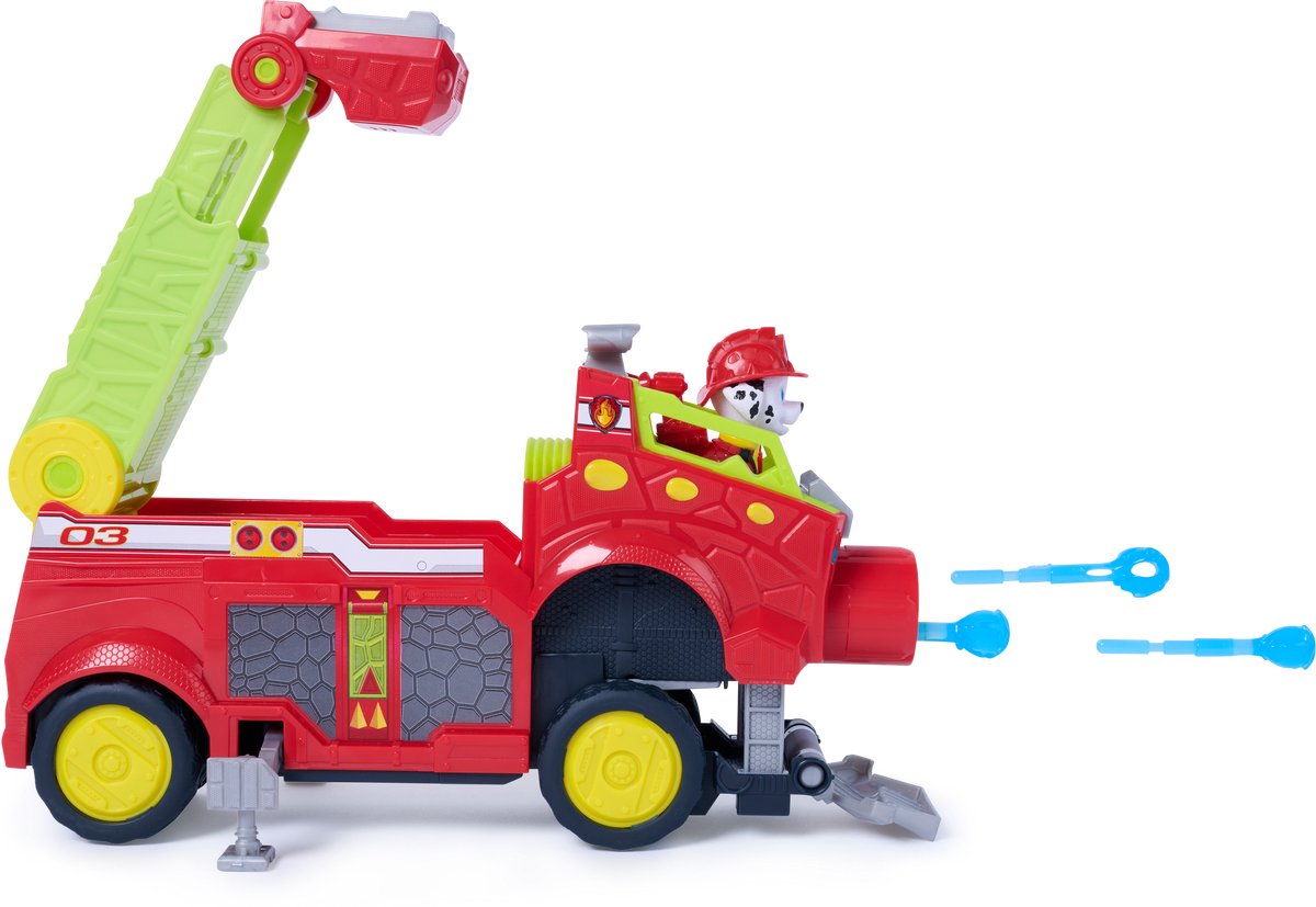PAW Patrol - De Dino Film - Marshall's Brandweerwagen - Speelgoedbrandweerwagen van meer dan 25,4 cm — cadeau in Spellen & Speelgoed - foto 5