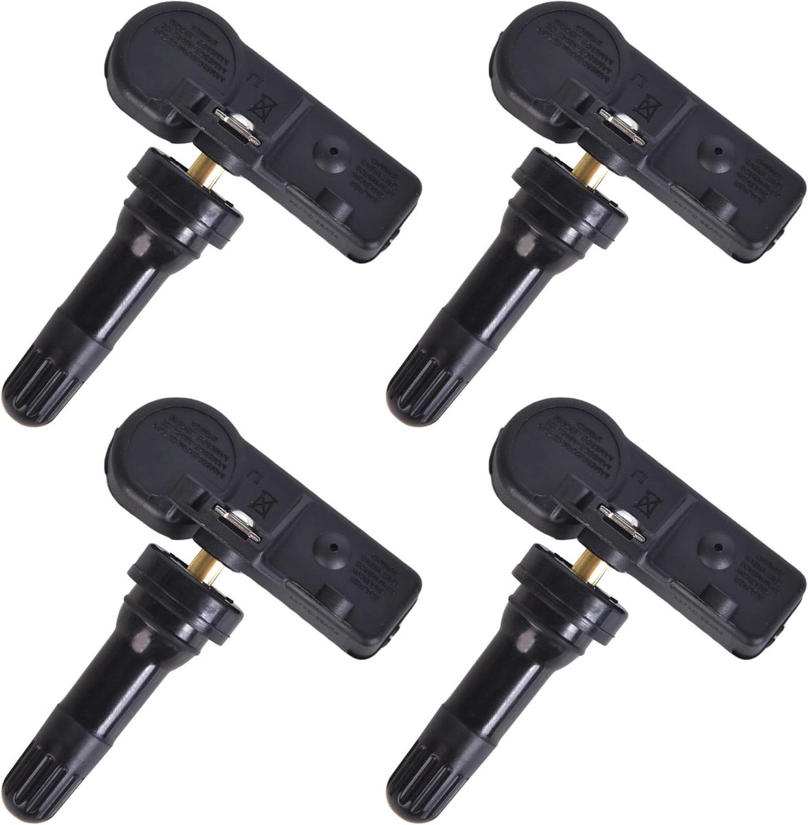 TPMS Sensoren - Bandencontrole Systeem - Veilig Rijden - Voorgeprogrammeerd - 4 Stuks - Zwart