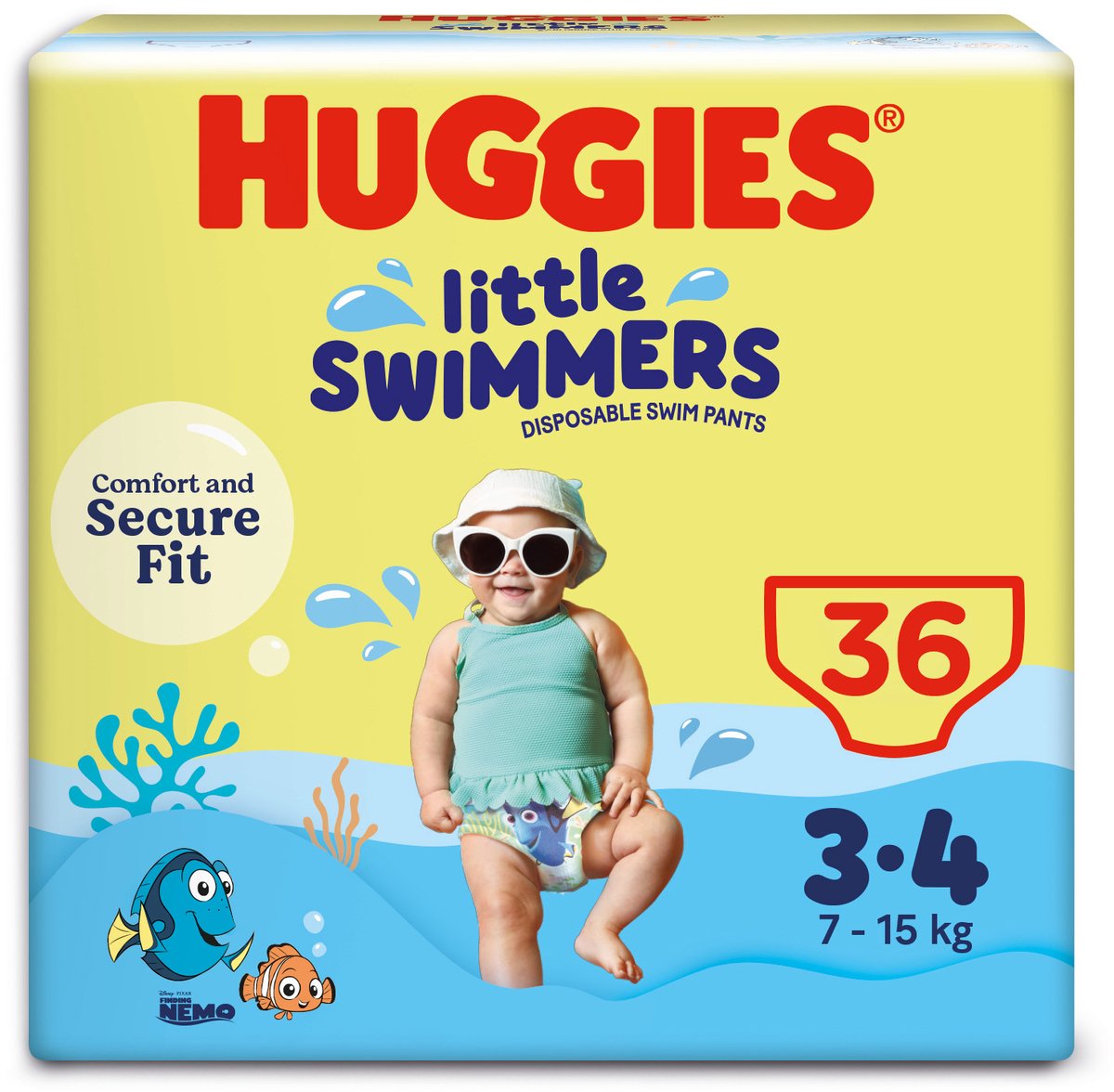 Bol.com Huggies Little Swimmers - zwemluiers - maat 3/4 - (7 tot 15 kg) - voordeelverpakking - 36 stuks aanbieding