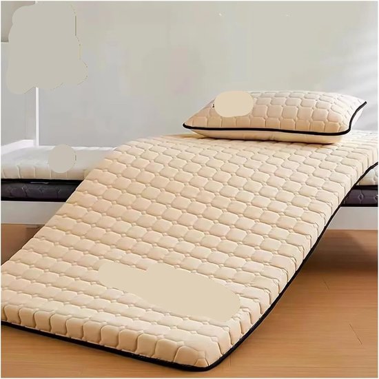 Futon Matrasbeschermer - Tatami Slaapmat - Comfortabel Slapen - Opvouwbaar Design - 150x190 cm - Natuurlijk — afbeelding 3