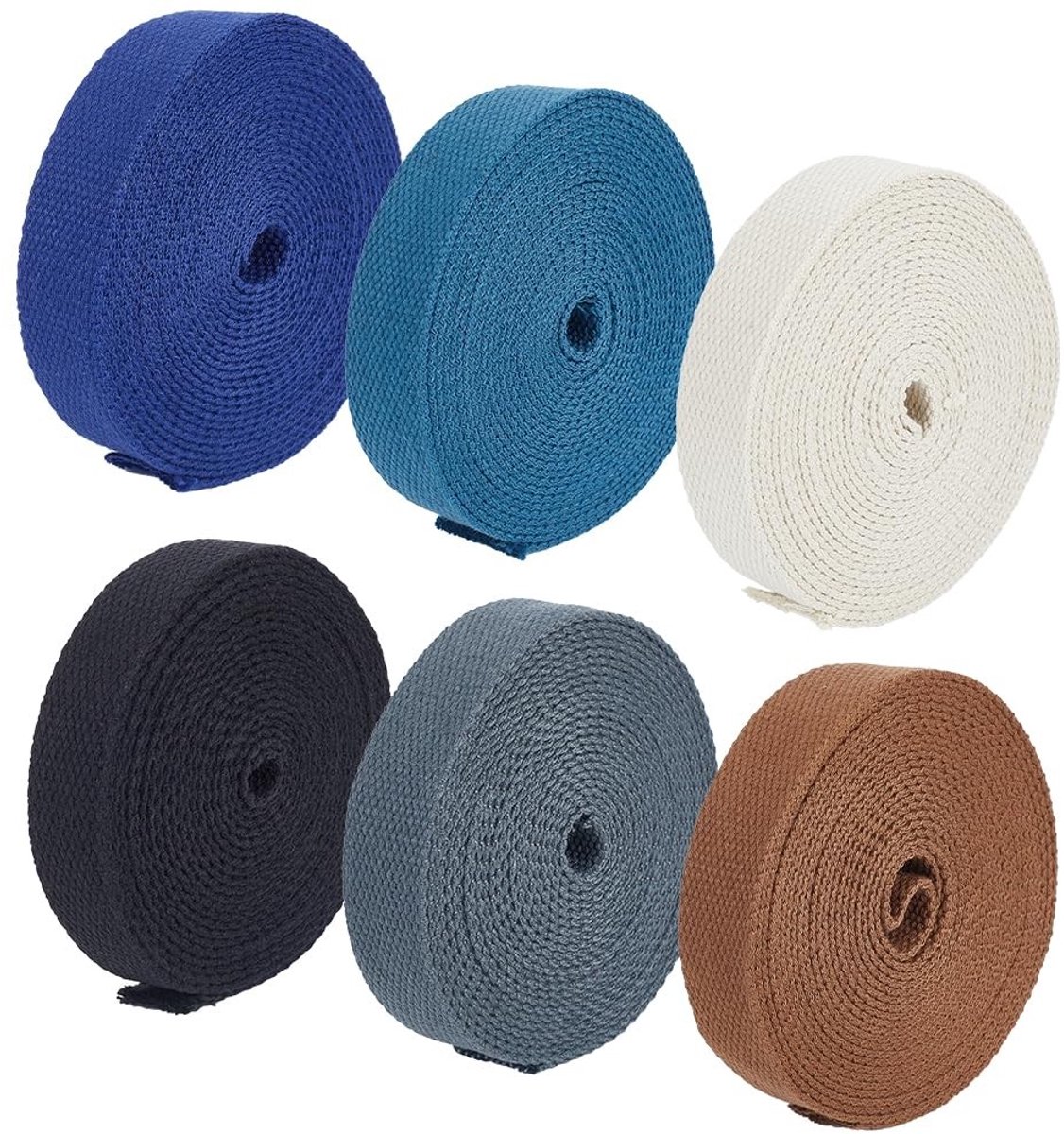 Dailygoods- Katoenen Riem 25 mm Breed - Luxe Tassenriem - Dikke Riem - Hoge Dichtheid - Knutselaccessoires - Geschikt voor Stoffen Draagtassen - Tasriem
