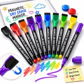 BOTC Whiteboard Stiften - 12 Stuks - Whiteboard Marker - Magnetische Markers Set - Stiften Kinderen - Stiften voor Volwassenen - 12 Kleuren