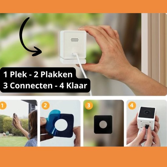 RaamCamera op Stroom - Beveiligingscamera - Aan Tegen Raam Aan - wifi in Huis - Met App van RaamCamera — afbeelding 5