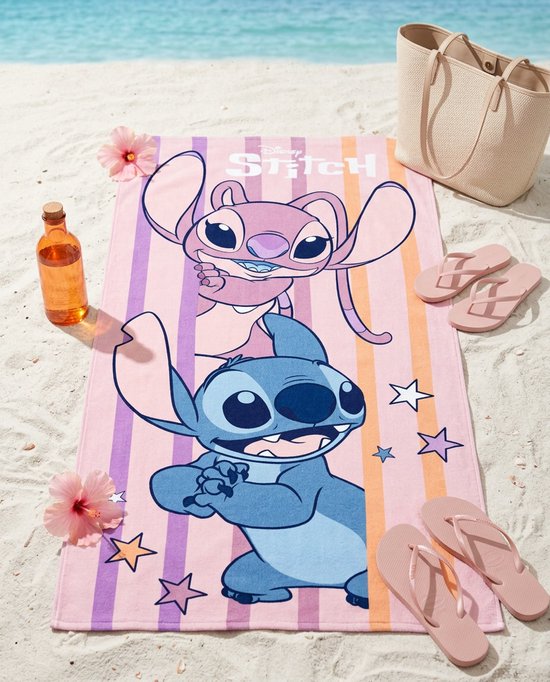 Stitch and Angel strandlaken 70 x 140 cm polyester