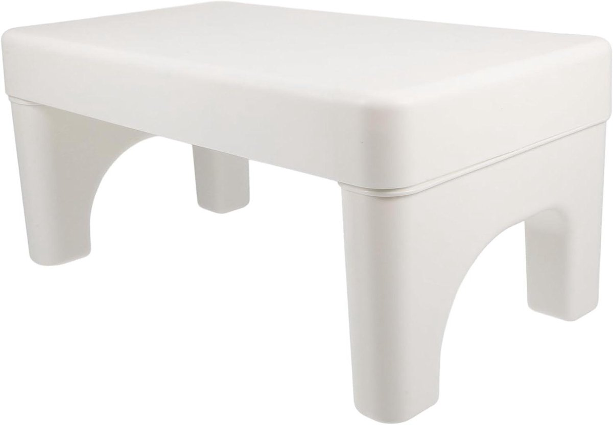 Toiletkrukje - Voetkrukje Toilet - Gezond Toiletgebruik - Optimaal Hurken - 36x20cm - Wit