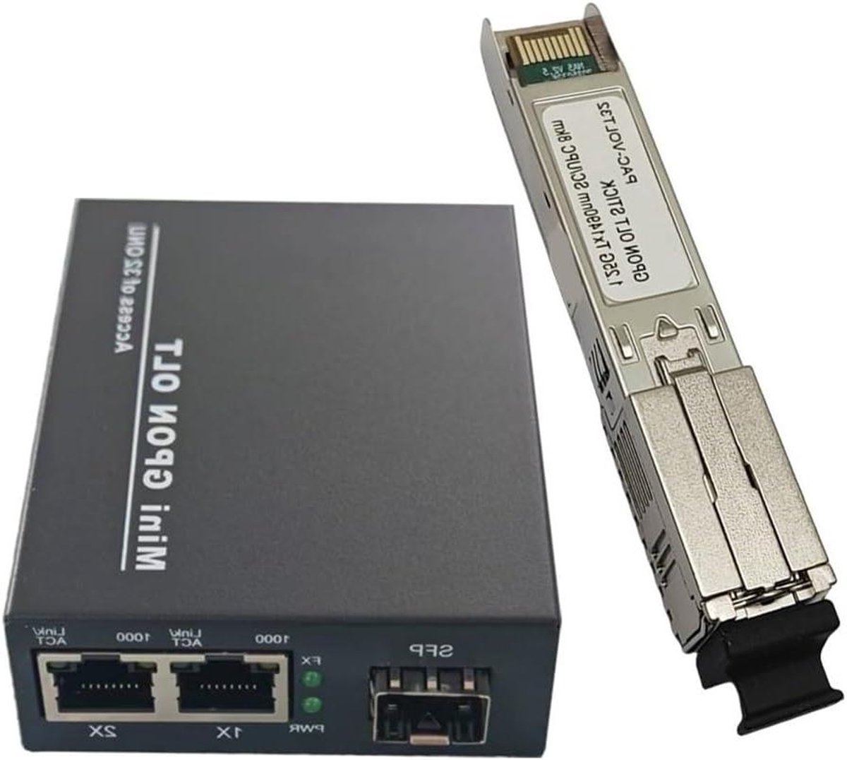 Mini GPON OLT - Vezel Stick - Netwerk Uitbreiding - Ondersteunt 32 ONU - 8 km Bereik - Zwart