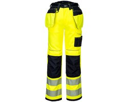 Portwest PW3 Hi-Vis Werkbroek met Holster Pockets T501 - Geel/Zwart - 28