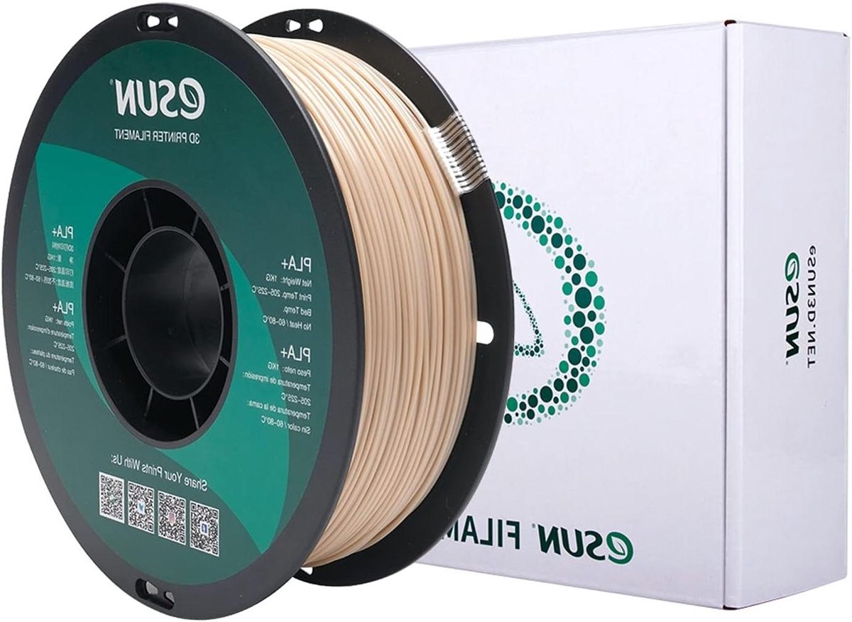 3D Printer Filament - PLA Plus - Creatief Printen - Hoge Taaiheid - 3kg Spoel - Gebroken Wit