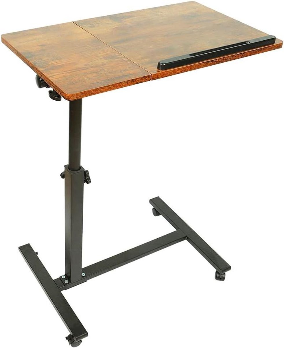 Verstelbaar Laptopbureau 60x34,5 cm – Compact Bureau voor Bed, Bank of Thuiswerkplek – Modern Design