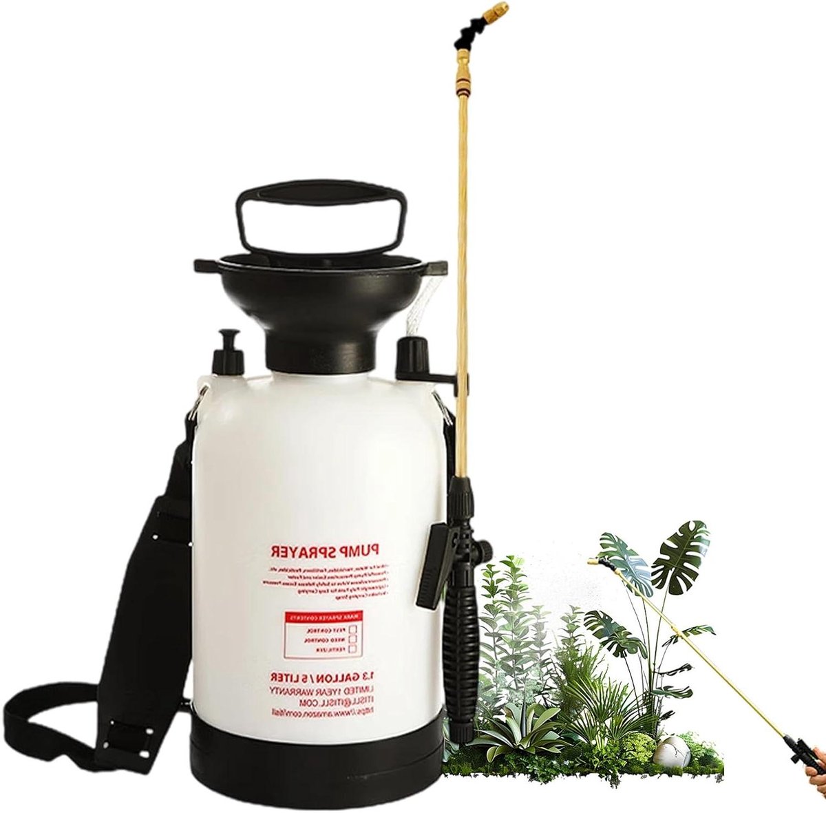 Tuinsproeier - Handpomp Applicator - Planten Voeden - Versterkte Tank - 5 Liter - Groen
