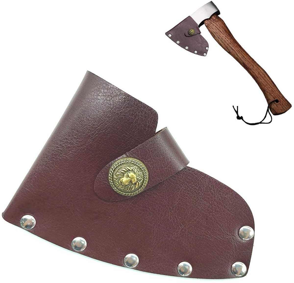 Dailygoods- Axtschede PU-leer - Axtbeschermhoes - Bescherming voor scherpe randen - Duurzaam - Praktisch cadeau - Geschikt voor outdoor activiteiten - Bijlschede