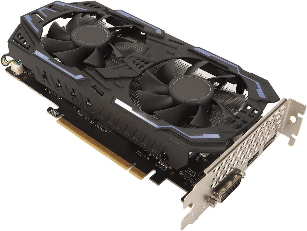 Grafische Kaart - Videokaart GPU - Pc Gaming - Dubbele Ventilator - GDDR5 192Bit - Zwart