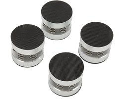 Luidspreker Isolatie Voetjes - Veren Dempers - Audio Verbetering - Schokabsorberend Ontwerp - 4 stuks - Zilver
