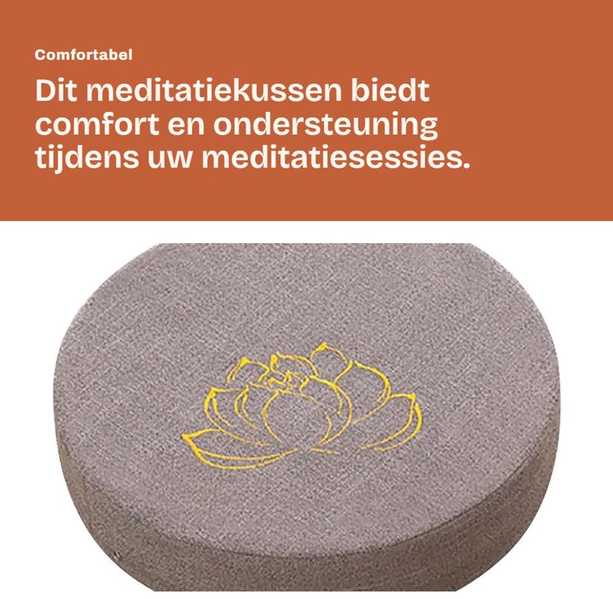Dailygoods- Meditatiekussen Comfortabel - Katoen/Linnen - Afneembaar/Washbaar - Minimalistisch Design - Veelzijdig Gebruik - Verhoogt Meditatiegebied