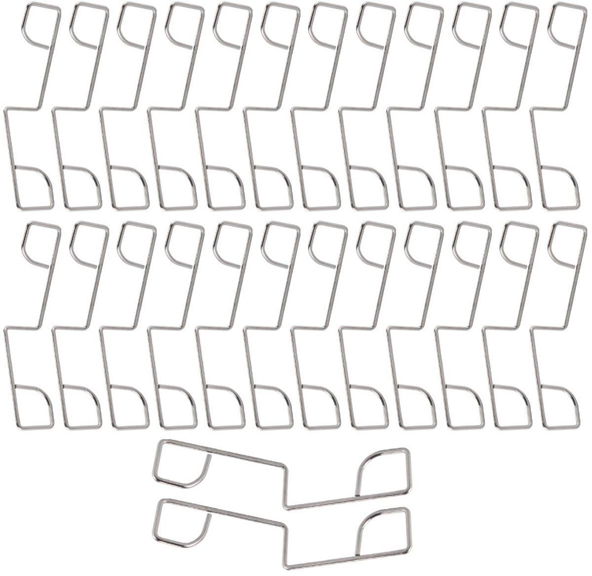 Dailygoods- Wigbevestigingsclips 25 Stuks - Roestvrij Staal - Duurzaam - Eenvoudige Installatie - Flexibel Ontwerp - Perfect voor Tuinschutting - Hekwerkclips