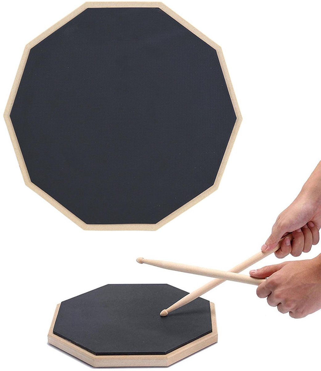 Dailygoods- Drumpad 30,5 cm - Oefenpad Drums - Stille Drumpad - Schokbestendig - Duurzaam - Geluidsdemping
