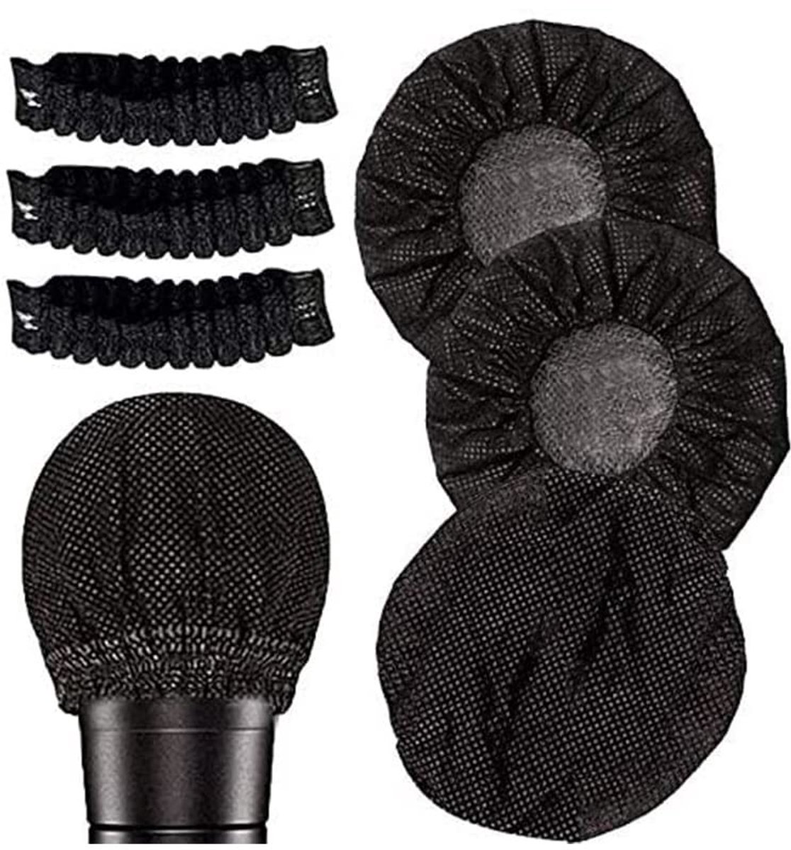 Dailygoods- Microfoonhoes Wegwerp - Beschermkap - Niet-geweven - Geschikt voor U/O-vormige Microfoons - Veiligheidsmateriaal - Bescherming tegen Stof/Water - Microfoonkappen