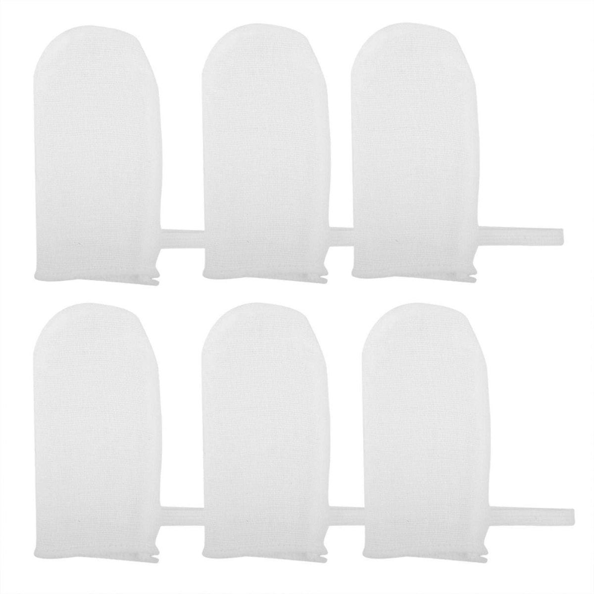 Dailygoods- Vingerschoon Set van 6 Stuks - Wasbaar/Katoen - Hygiëne - Duurzaam - Hoge Elasticiteit - Geschikt voor Alle Vingers - Mondhygiëne