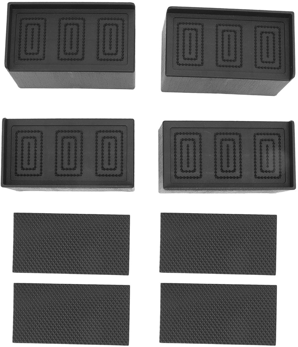 Dailygoods- Meubelverhogers Stapelbaar - Meubelverhoger 5 cm - Antislip Rubber - Rechthoekig - Geschikt voor Tafel/Bank/Bed - Biedt Meer Ruimte - Meubelsteunen