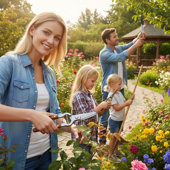 Tuinschaar Set - Snoeischaren Tuin - Planten Snoeien - Roestvrij Staal - 2 stuks - Uniek Kenmerk van Tuinschaar — afbeelding 4