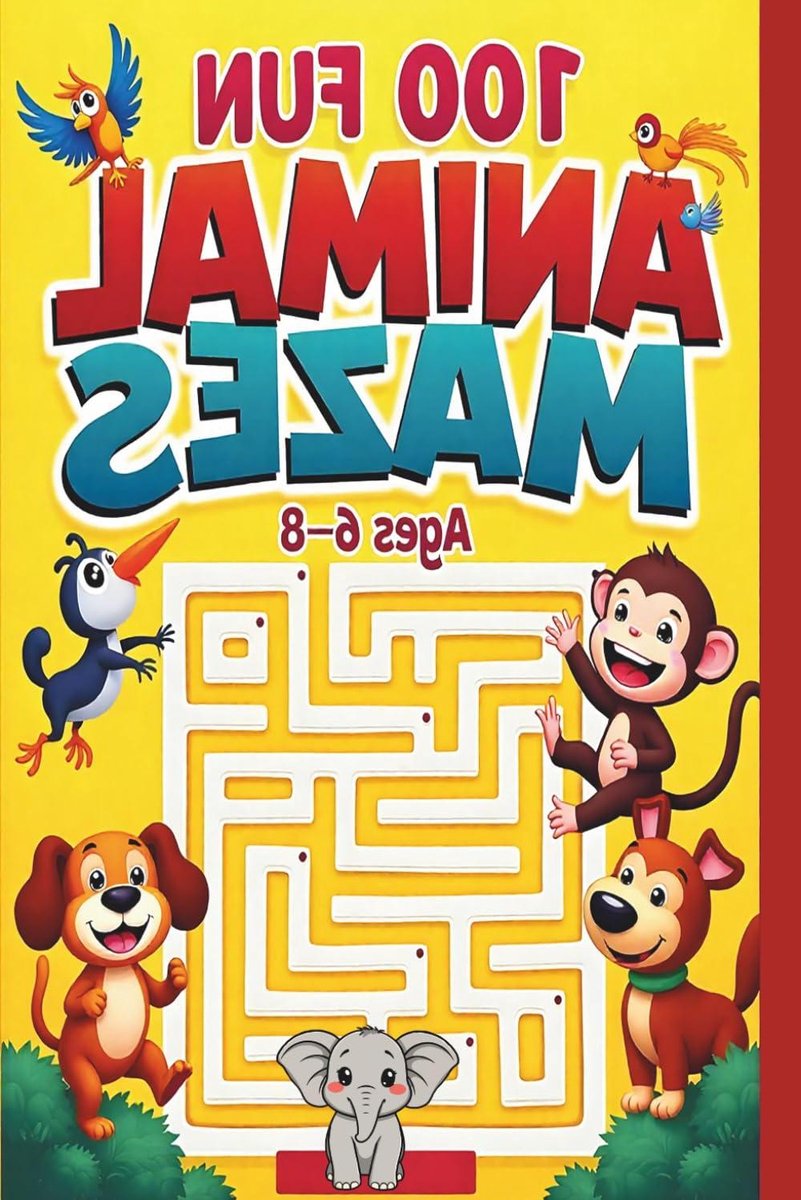 100 Animal Mazes for Kids Ages 6–8: Fun Brain Games to Help Cute Animals Find Their Way Home! | 6 x 9 inch| 100 fun puzzles| Activity Book for kids| Screen-free way to pass the time