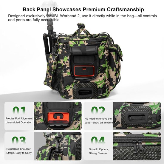 Draagbare draadloze Bluetooth-compatibele geluidsoverdracht stoffen zakjes voor JBL Partybox Encore2 Speaker Opbergtas Draagtas (Camouflage) — afbeelding 2