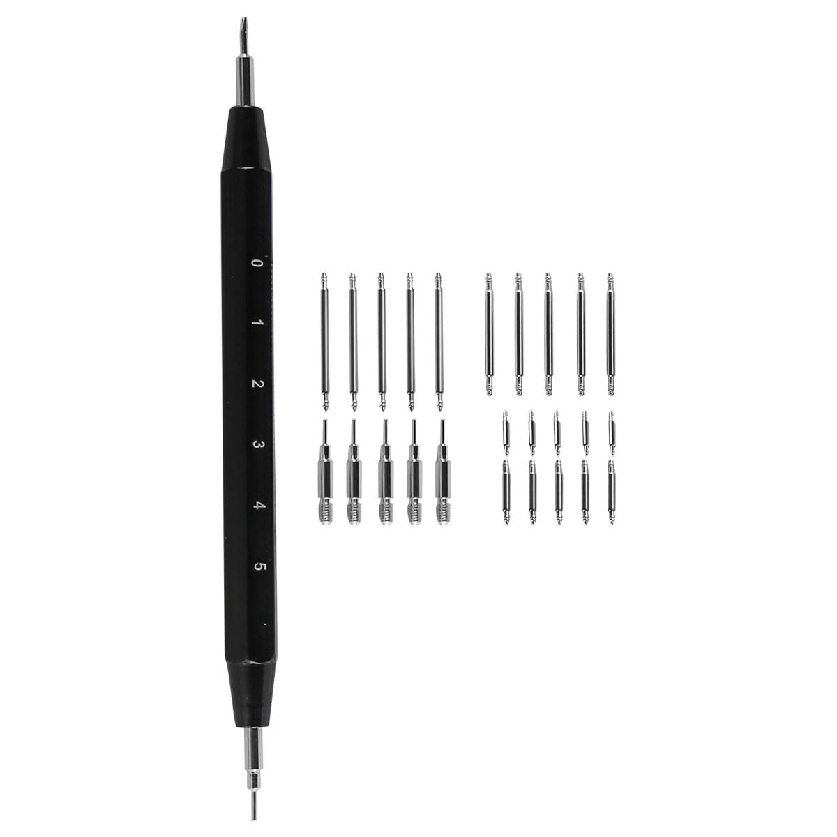 Dailygoods- Horlogeband Pin Vervangingsset - 111PCS - Roestvrij Staal - Gereedschap - Slijtvast - Corrosiebestendig - Lange Levensduur - Horloge Reparatieset
