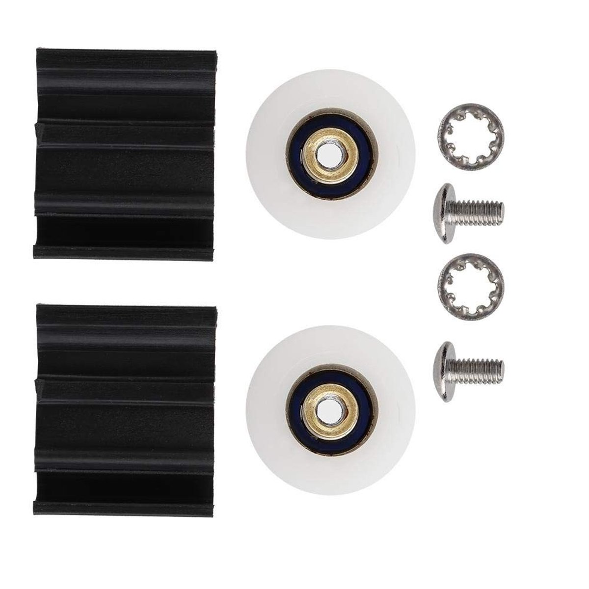 Dailygoods- Douchedeurrollen 22mm - Vervangingskits - Lichtgewicht - Antislip - Duurzaam - Eenvoudige installatie - Deurrad